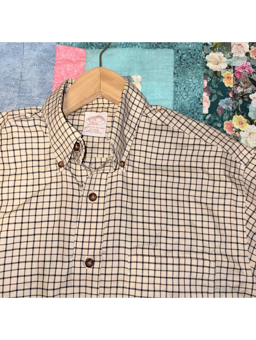 Brooks Brothers 346 $128 Men S The Original Polo Non Iron checked buttonup shirt